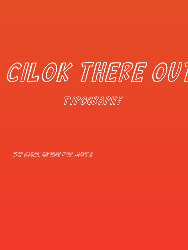 Cilok There Outline Italic Poster