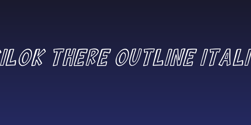 Cilok There Outline Italic Social Header