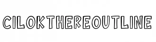 Cilok There Outline  Frei Schriftart Herunterladen