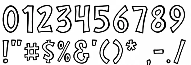 Cilok There Outline Font Alte caractere