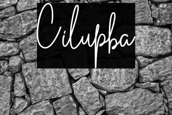 Cilupba Font examples