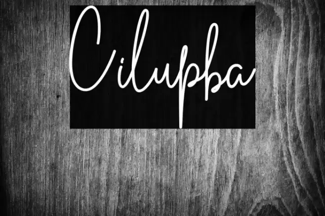 Cilupba Font examples