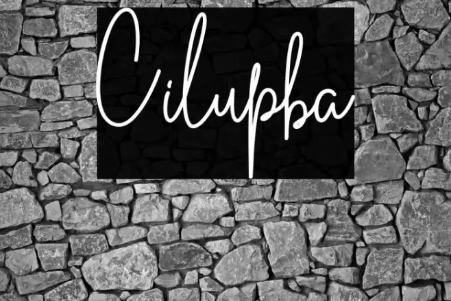 Cilupba Font examples