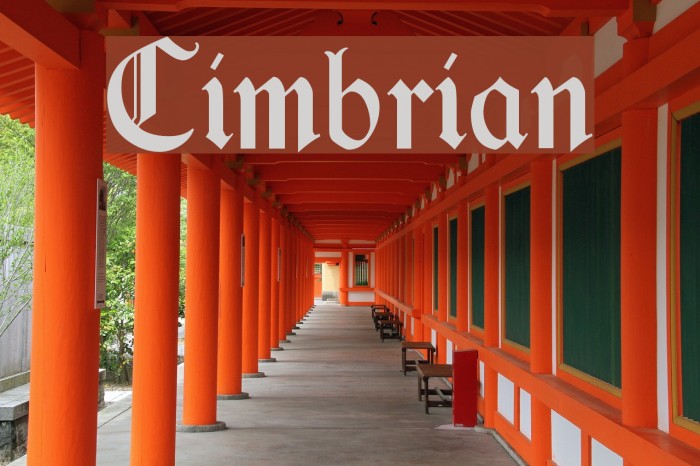 Cimbrian Font examples