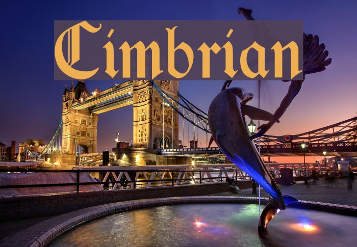 Cimbrian Font examples