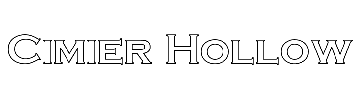 Cimier Hollow Font