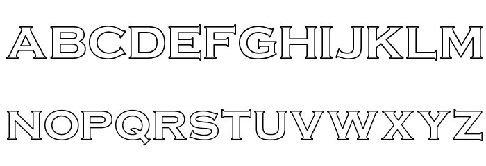 Cimier Hollow Font LOWERCASE