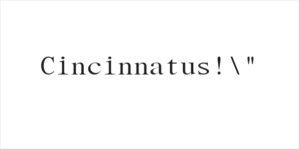 Cincinnatus!" Logo