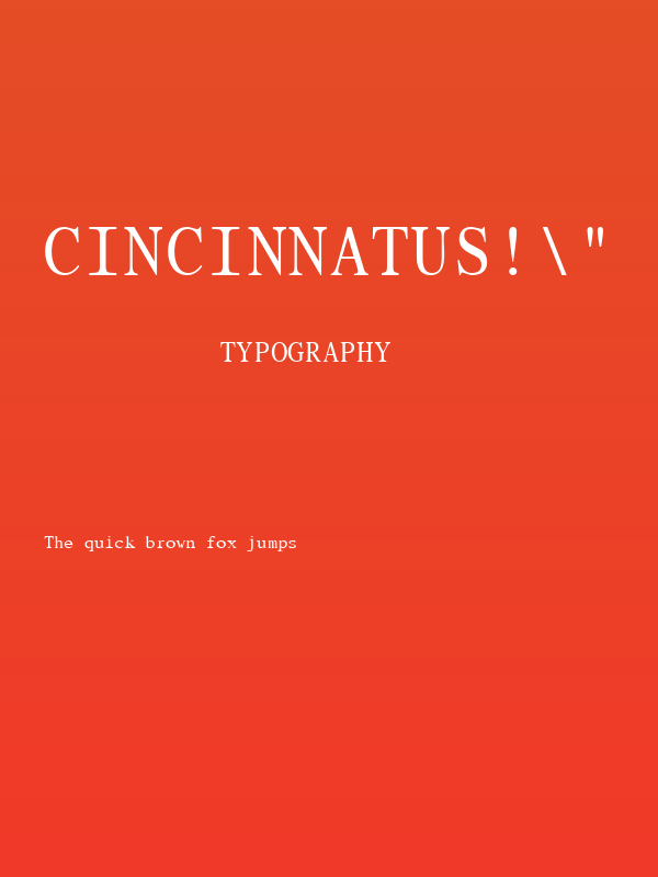 Cincinnatus!" Poster