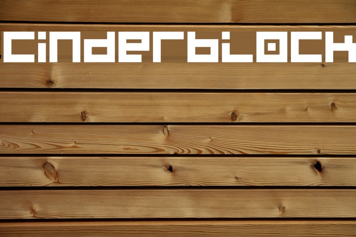 Cinderblock Font examples