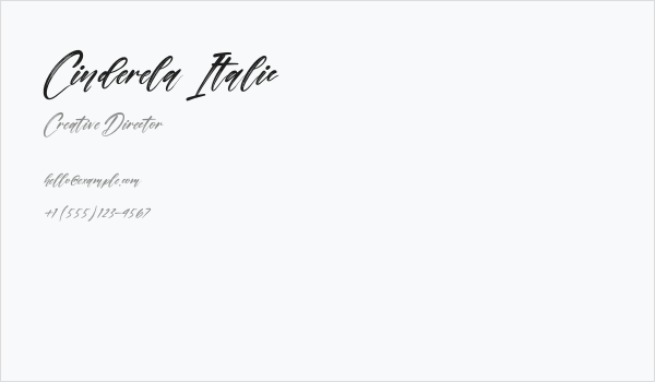 Cinderela Italic Business Card