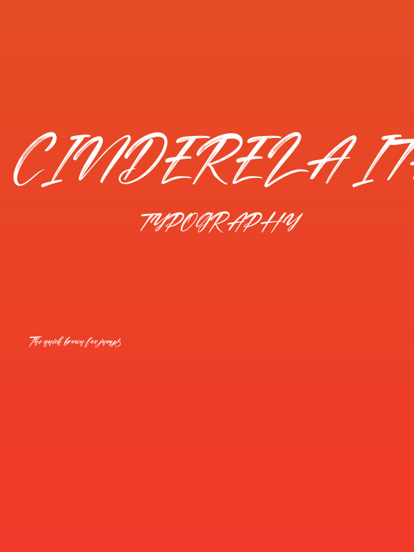 Cinderela Italic Poster