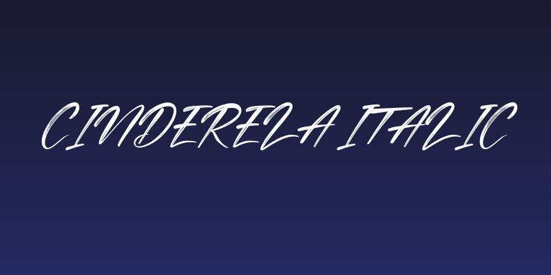 Cinderela Italic Social Header