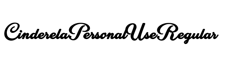 Cinderela Personal Use Regular  नि: शुल्क फ़ॉन्ट्स डाउनलोड