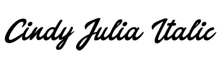 Cindy Julia Italic  font caratteri gratis