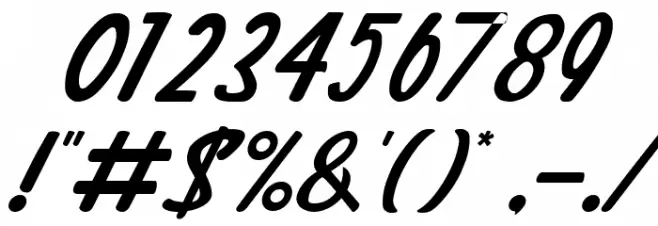 Cindy Julia Italic Font OTHER CHARS