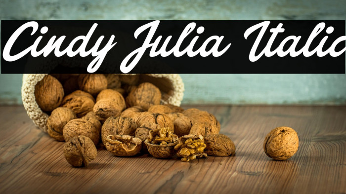 Cindy Julia Italic Example 1