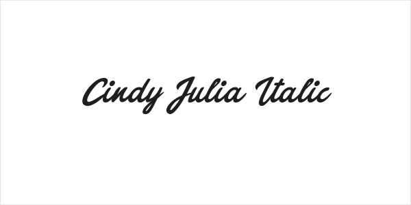 Cindy Julia Italic Logo