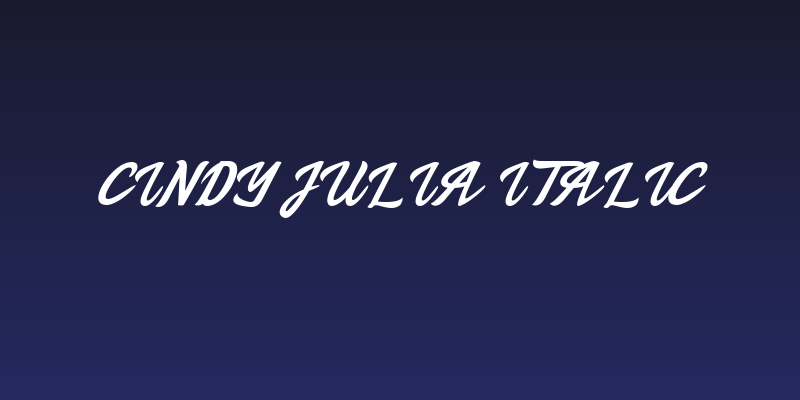 Cindy Julia Italic Social Header