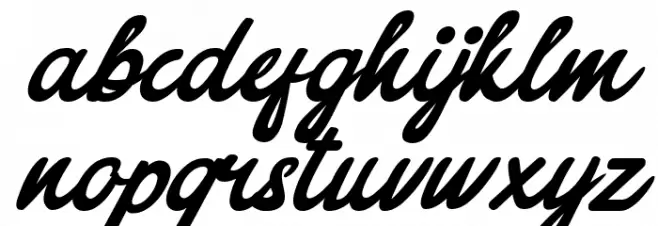 Cindy Julia Italic फ़ॉन्ट लोअरकेस