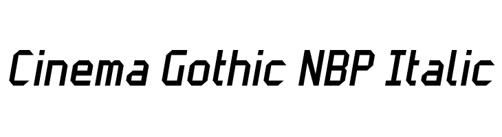 Cinema Gothic NBP Italic  les polices de caractères gratuit tlcharger