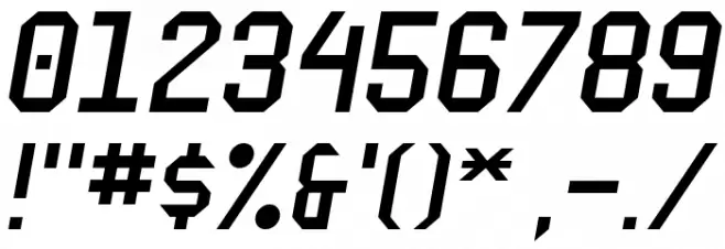 Cinema Gothic NBP Italic Font OTHER CHARS