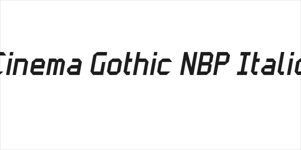 Cinema Gothic NBP Italic Logo