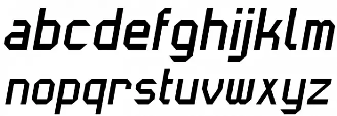 Cinema Gothic NBP Italic Caratteri MINUSCOLO
