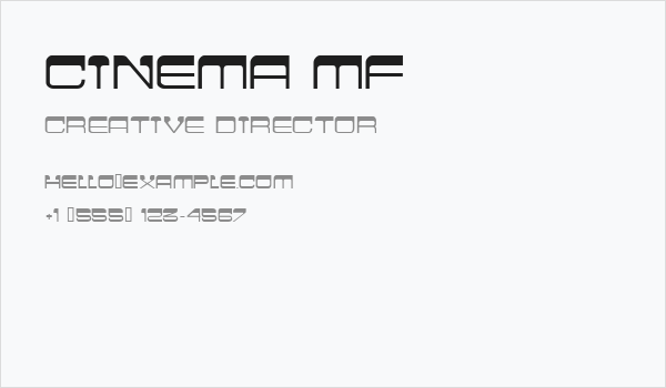 Cinema MF Business Card