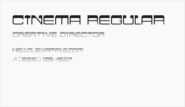 Cinema Regular Business Card