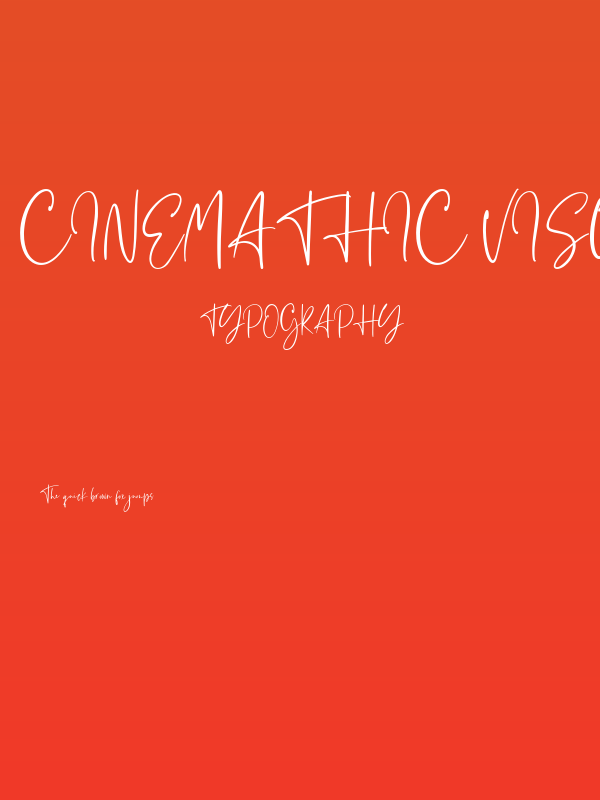 Cinemathic Visualation Poster