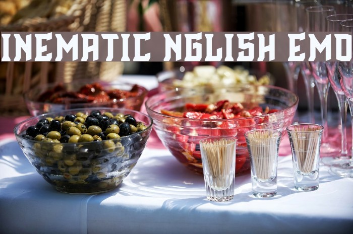 Cinematic English Demo Font examples