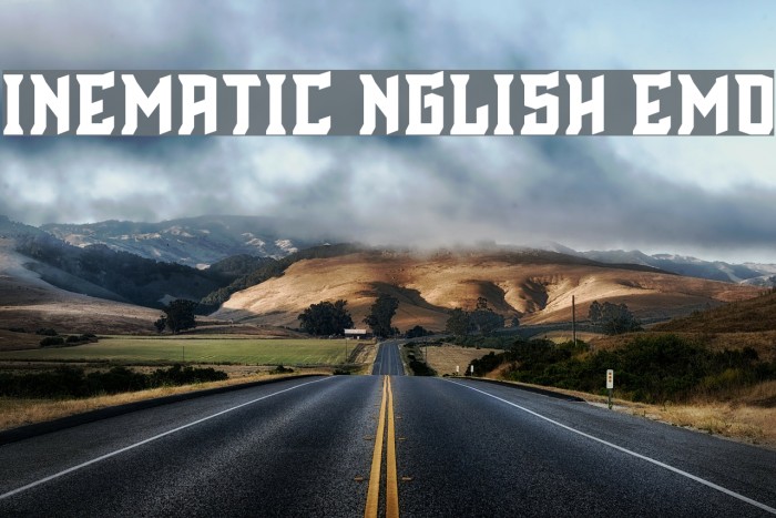 Cinematic English Demo Font examples