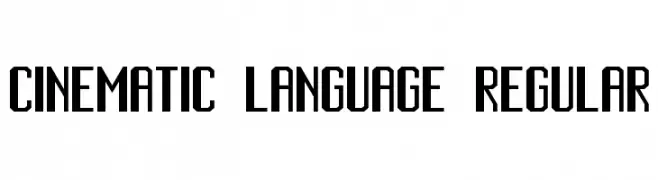 Cinematic Language Regular  Free Fonts Download