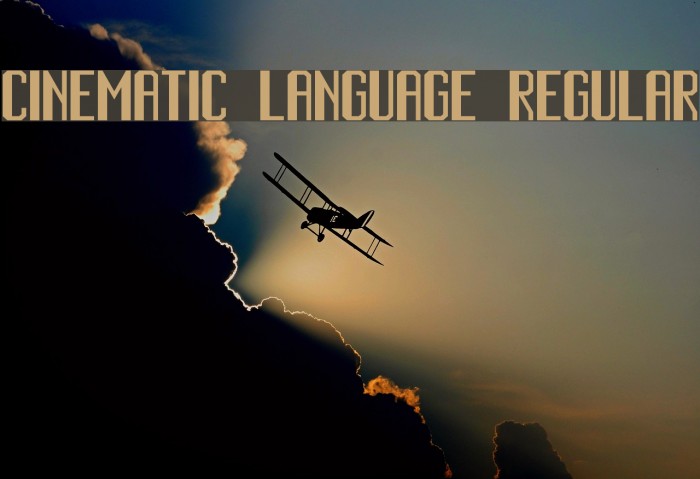Cinematic Language Regular Font examples