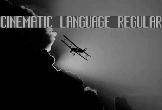 Cinematic Language Regular फ़ॉन्ट examples