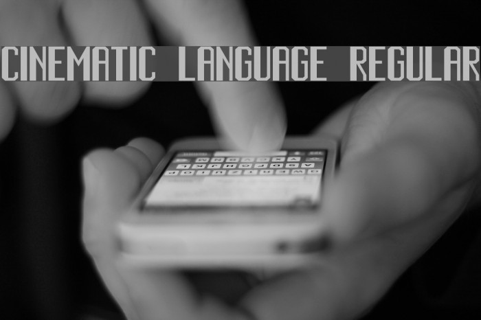 Cinematic Language Regular Font examples