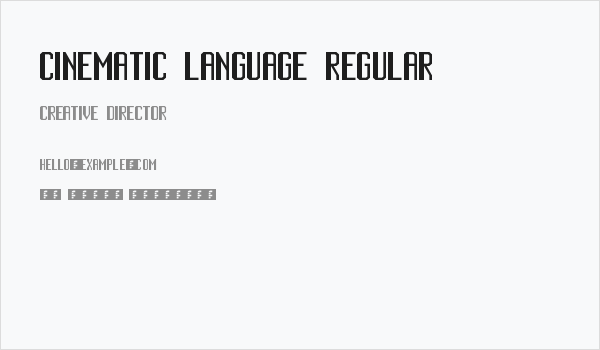 Cinematic Language Regular Business Card