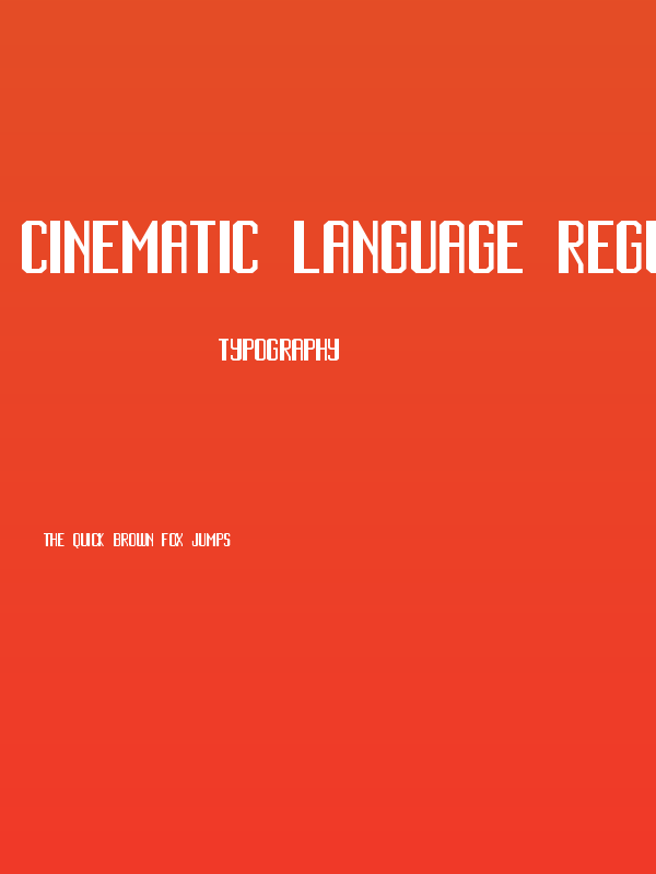 Cinematic Language Regular Poster