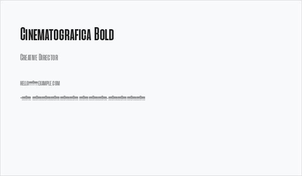 Cinematografica Bold Business Card
