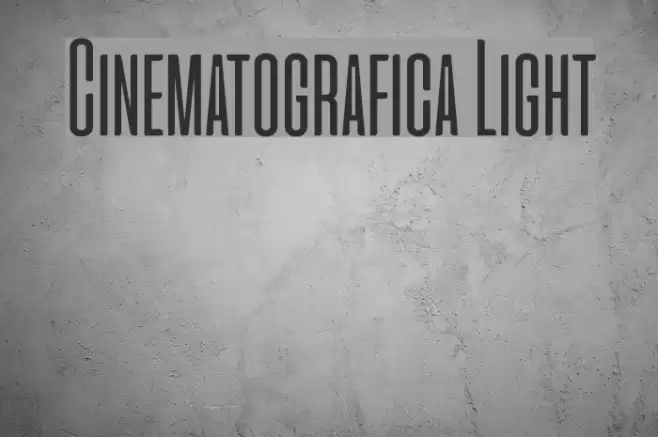 Cinematografica Light Font examples