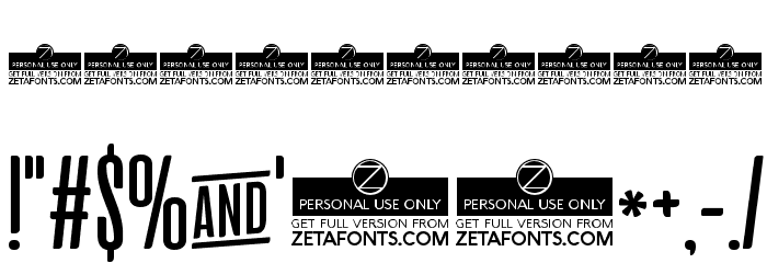 Cinematografica Font OTHER CHARS