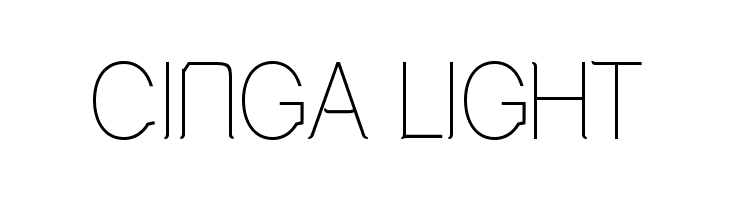 Cinga Light  font caratteri gratis