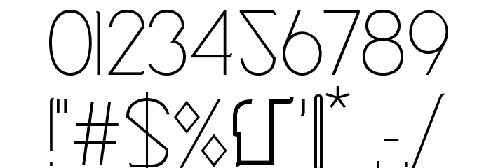 Cinga Light Font OTHER CHARS