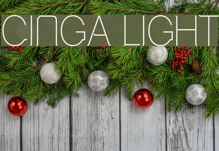 Cinga Light Font examples
