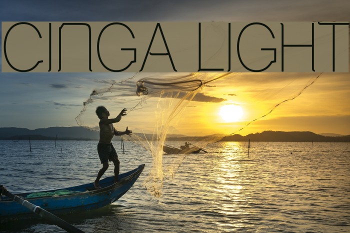 Cinga Light Font examples