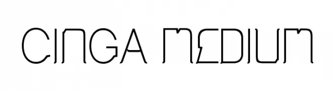 Cinga Medium  Скачать бесплатные шрифты