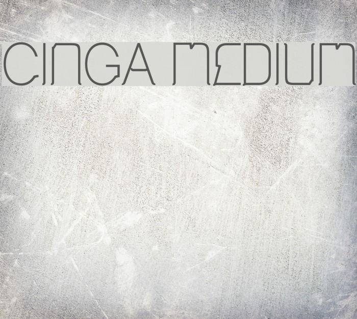 Cinga Medium Font examples