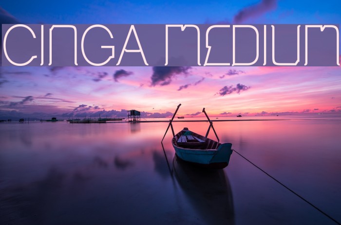 Cinga Medium Font examples