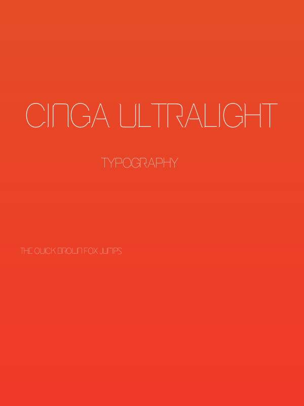 Cinga UltraLight Poster
